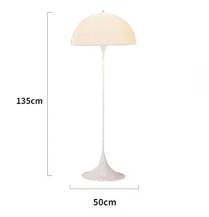 Nordic Mushroom LED Floor Light - White Modern Standing Lamp for Living Room