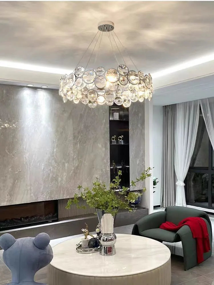 Luxury Crystal Chandelier LED Pendant Light for Modern Living Room