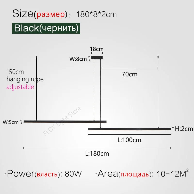 LED Chandelier for Modern Nordic Minimalist Style Dining Room and Kitchen