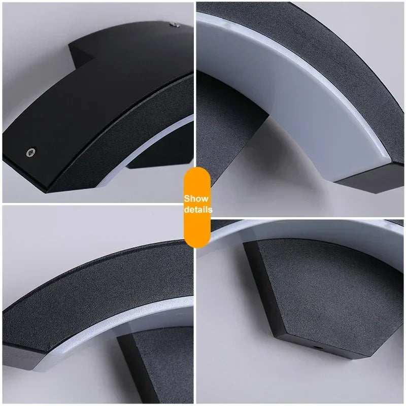 LED Waterproof Outdoor Wall Lights Sensor Lamp for Porch Garden Balcony