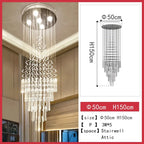 LED Crystal Staircase Chandelier: Elegant Lighting for Home, Hotel, and Restaurant