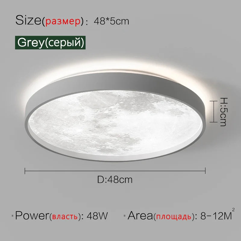 Ultra-Thin Round LED Ceiling Lamp for Bedroom, Modern Nordic Design