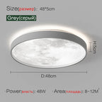 Ultra-Thin Round LED Ceiling Lamp for Bedroom, Modern Nordic Design