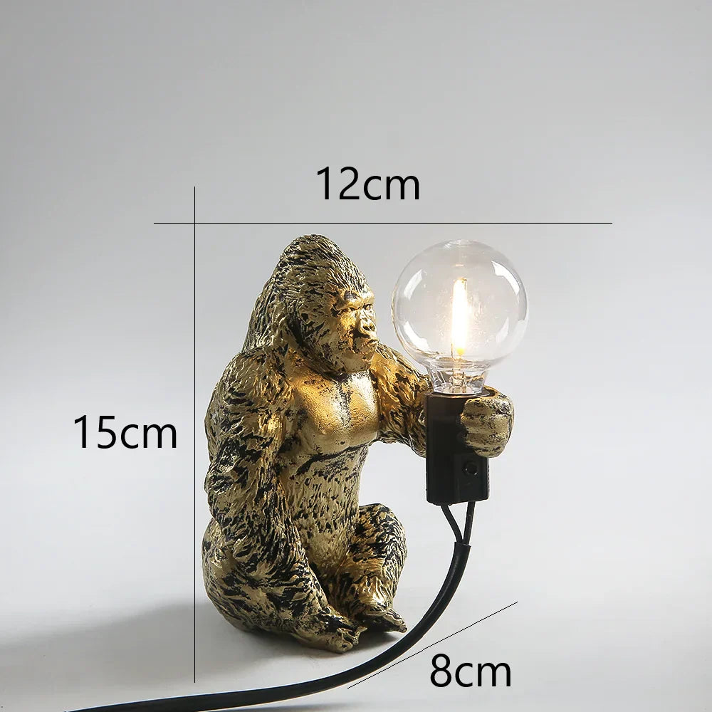 Nordic King Kong Resin Floor Lamp: Modern, Customizable LED Animal Light
