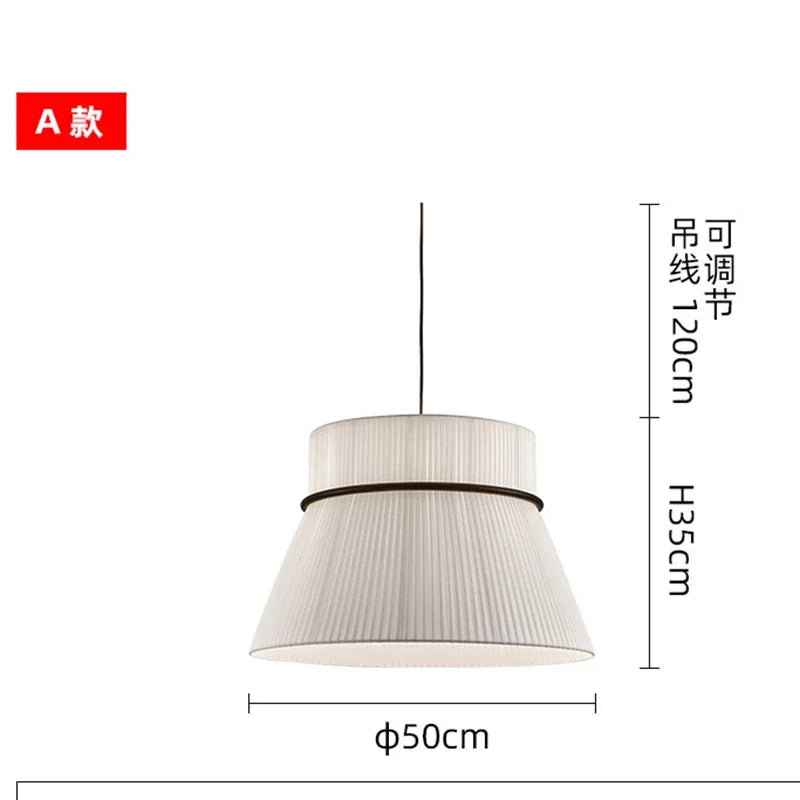 Folie Pendant Light: Modern Fabric Lampshade for Bedroom & Dining Room