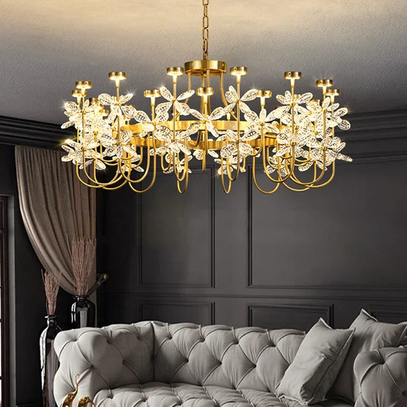 Butterfly Chandelier: Modern LED Dimmable Pendant Lamp Luxe Crystal Decor-Light 2024