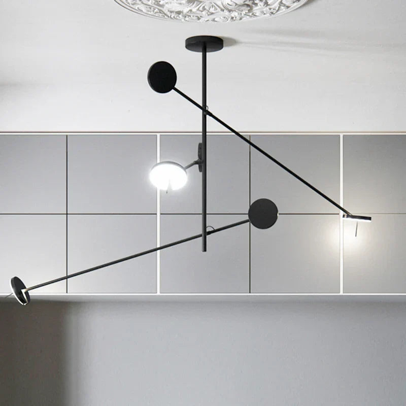 Minimalist Rotatable LED Chandelier: Nordic Design for Bedroom, Dining Room, Kitchen