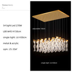 Nordic Acrylic LED Dimmable Chandelier Modern Luxury Foyer Pendant Lighting