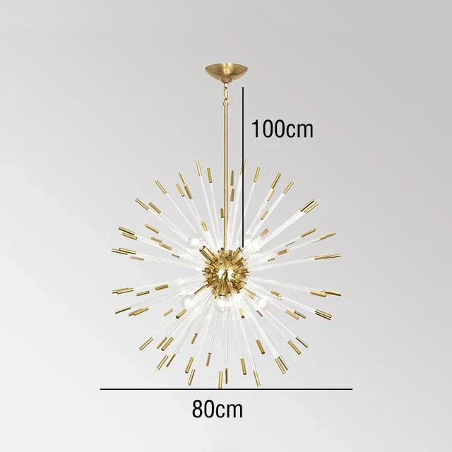Crystal Dandelion LED Chandelier for Luxury Indoor Decor