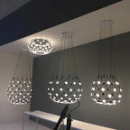 Mesh Ceiling Chandelier: Industrial Living Room Pendant Light for Home Decor