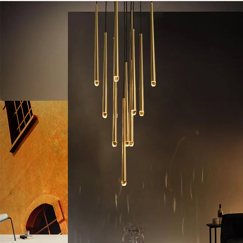Retro Villa Led Crystal Pendant Chandelier for Elegant Home Decor