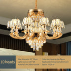 Crystal Luxury Chandelier: Elegant European Atmosphere Lighting for Living Room, Bedroom, and Restaurant