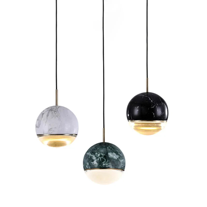 Modern Minimalist Marble Round Chandelier Pendant Lighting