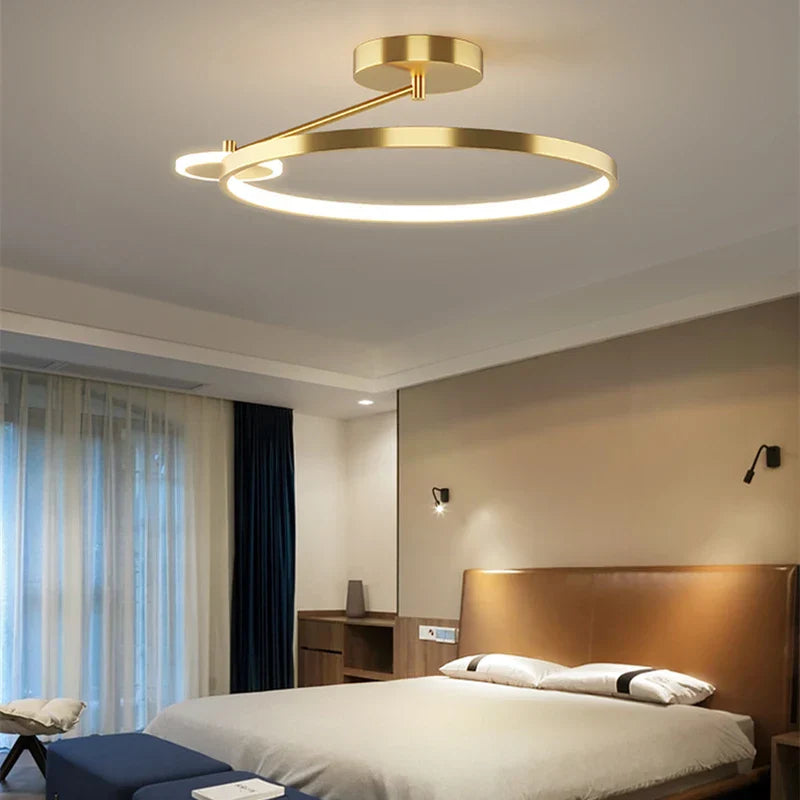 Circular LED Ceiling Lamp with Remote Control for Bedroom & Aisle Lighting