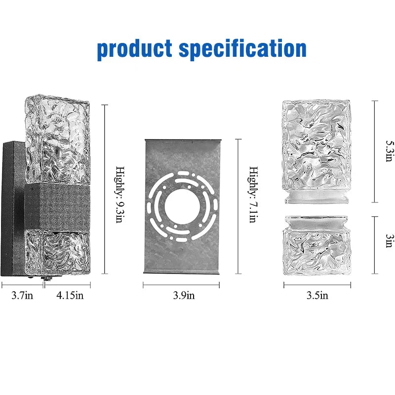 Outdoor LED Wall Light Dusk to Dawn Sensor Matte Black Waterproof Sconce