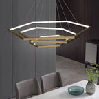 Modern Luxury Hexagon LED Pendant Chandelier for Living Room and Bedroom