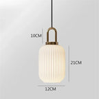 Glass Stripe LED Pendant Lights for Stylish Indoor Home Decor
