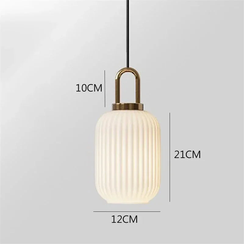 Glass Stripe LED Pendant Lights for Stylish Indoor Home Decor