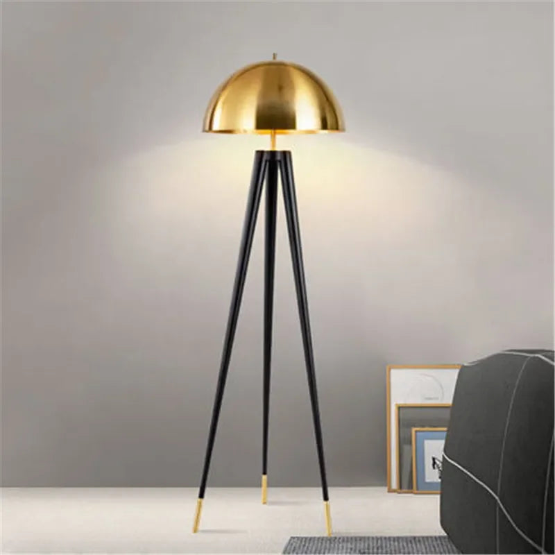 Modern Gold Tripod Floor Lamp - Nordic LED Standing Lamp for Home Decoration