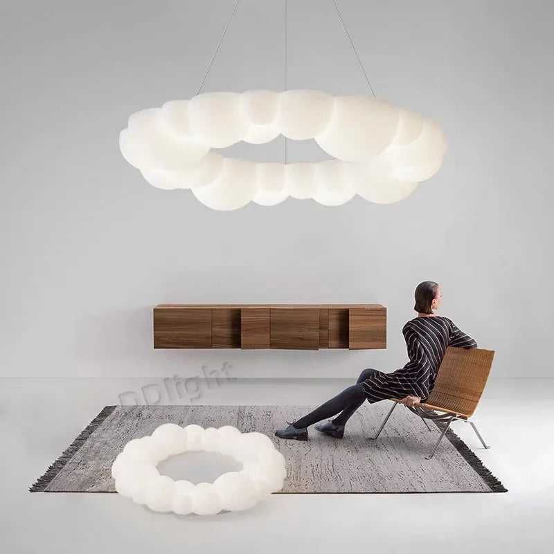 Nordic Cloud LED Pendant Chandelier for Modern Living, Dining, Bedroom