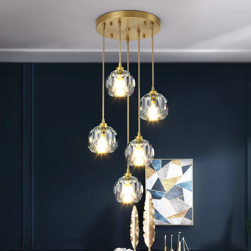 Nordic Spiral Chandelier Light for Dining Room with Modern Design