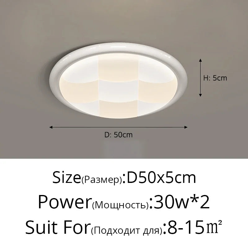 Cream Style LED Ceiling Lights - Modern, Simple, Atmospheric Lighting for Home