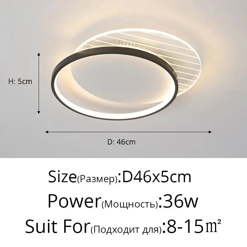 LED Ceiling Lights: Modern Minimalist for Bedroom Living Room Kitchen Study Warm Home