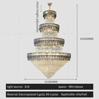 European-Style Duplex Villa Loft Crystal Chandelier - High-End Luxury Lighting Solution