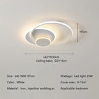 Circles LED Ceiling Lights Modern Minimalism Dimmable Bedroom Lamp Fixtures
