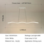 Modern Wave LED Chandelier for Dining Room and Bar Lighting