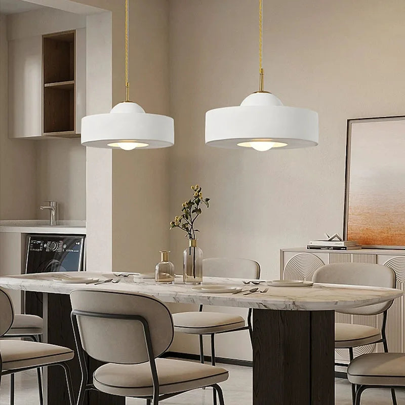 Modern Cream Pendant Light for Dining, Bedroom, Living Room