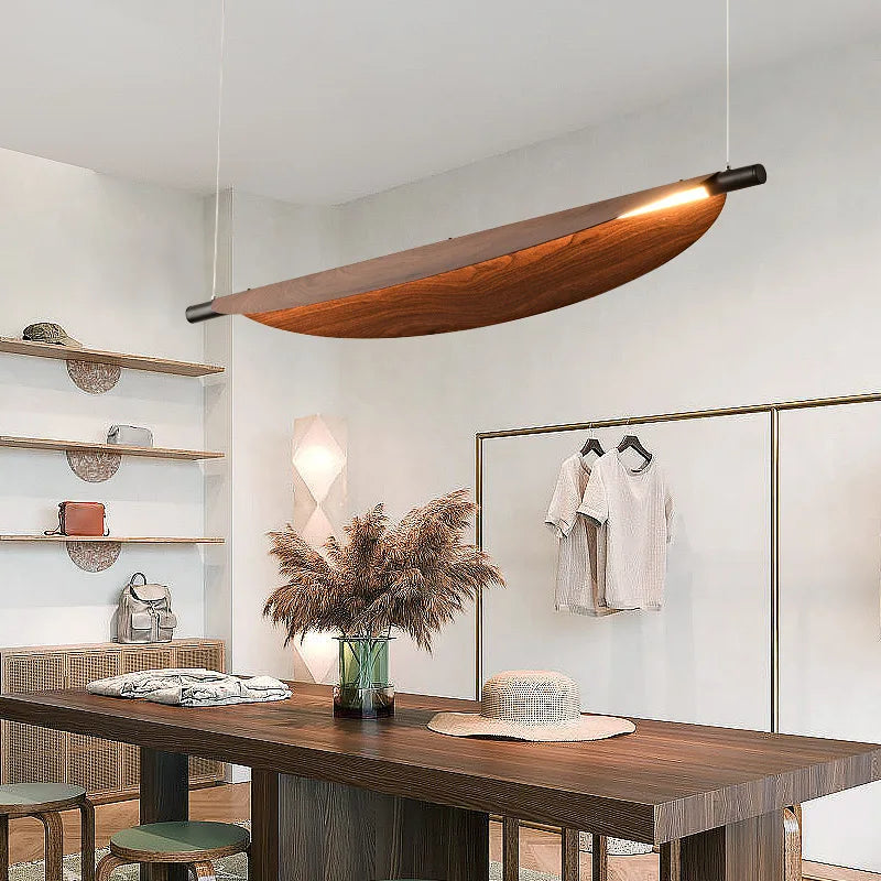 Wood Grain Leaves Pendant Lights: Japanese Wabi Sabi Style Chandelier for Tea Room & Dining