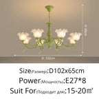 Lily Of The Valley Glass Chandelier Light: Modern Cream Wind Lamp for Living Room & Bedroom