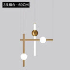 Modern Wand LED Pendant Light for Bedside Living Room, Hotel Hall Decor