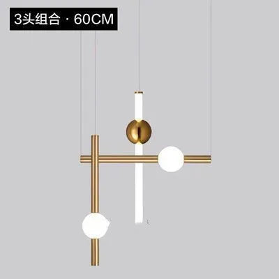 Modern Wand LED Pendant Light for Bedside Living Room, Hotel Hall Decor