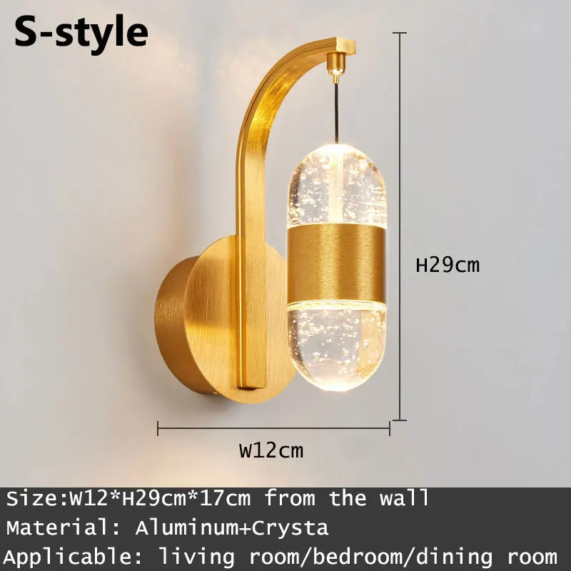 Crystal LED Wall Sconce for Elegant Home Décor