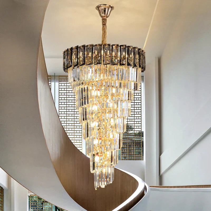 Amber Crystal Chandelier for Luxurious Living Spaces