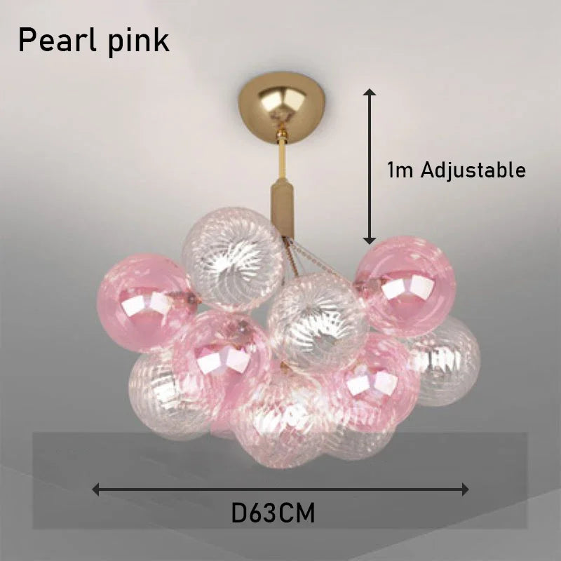 Multicolor Glass Ball Chandeliers Pendant Lights for Living Room Dining Bedroom