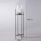 Nordic Glass LED Floor Table Lamp for Home Hotel Bedroom Lighting
