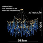 Copper Crystal Chandelier: Customizable LED Lighting for Luxury Living Rooms