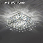 Crystal Ceiling Lamp: Modern Minimalist Indoor LED Lighting for Living Room, Dining & Bedroom