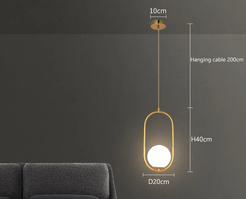 LED Circle Pendant Lights in Gold/Black for Home Decor Lighting