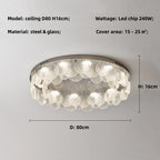 Modern Chrome Steel Ceiling Chandelier: Stylish LED Ceiling Lights for Living Room Décor