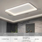 Square LED Ceiling Light for Bedroom Living Room Dining Room with Remote Dimming