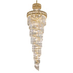 Luxury Crystal Chandelier for Duplex, Villa, Hotel Lobby, and Spiral Staircase