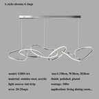 Rose Gold Maillon Pendant Light for Minimalist Dining Room Décor