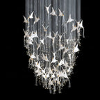 Modern Glass Ceiling Chandelier for Living Room, Hotel, Villa, and Duplex Building