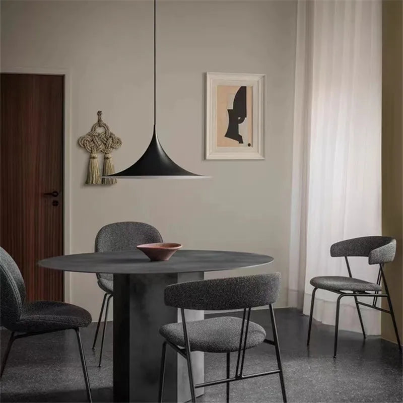 Semi Pendant Single Head Horn Lamp for Dining Room and Bedroom