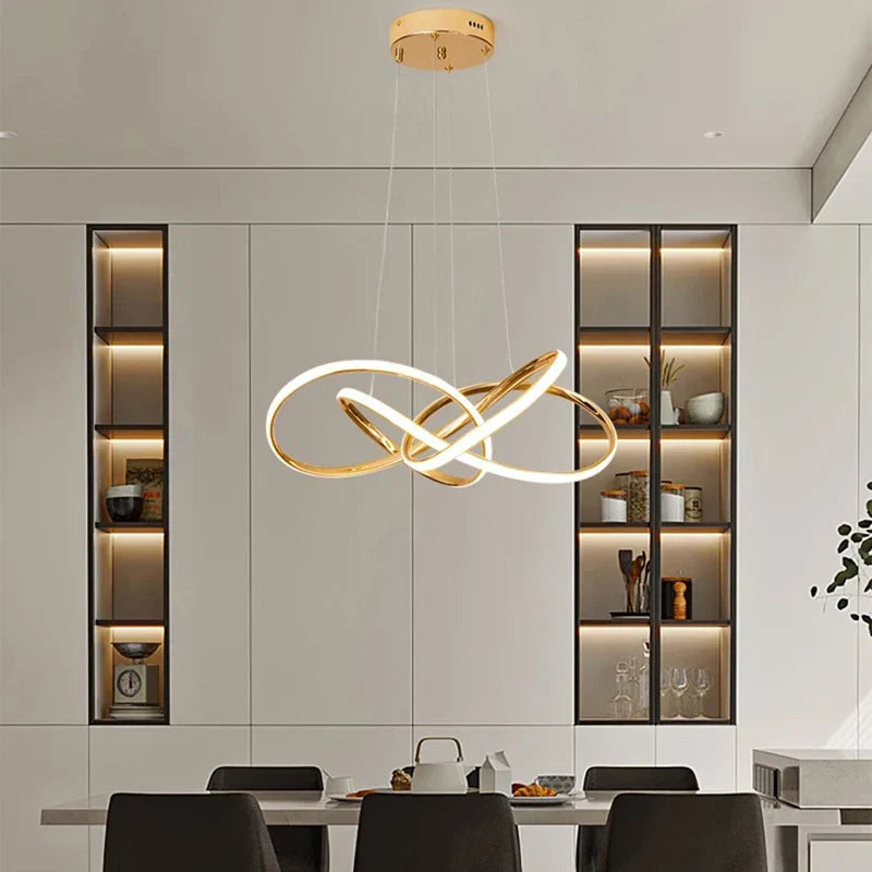Modern Pendant Light: Indoor LED Chandelier Ceiling Lamp - Decorative Dining Room Lighting