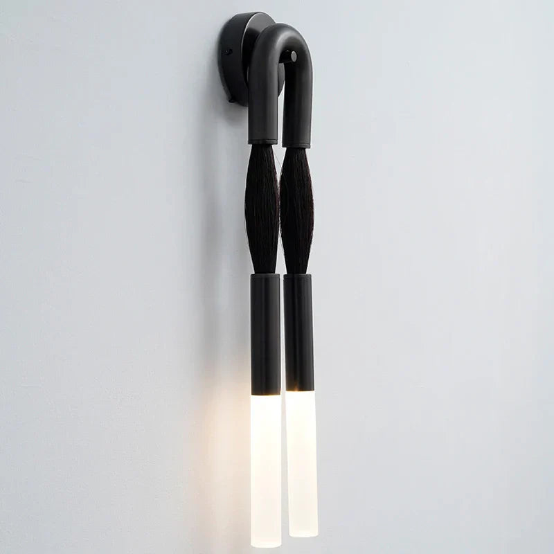 Designer Tassel U-Shaped Wall Lamp - Gold/Silver/Black Metal - Hotel Living Corridor
